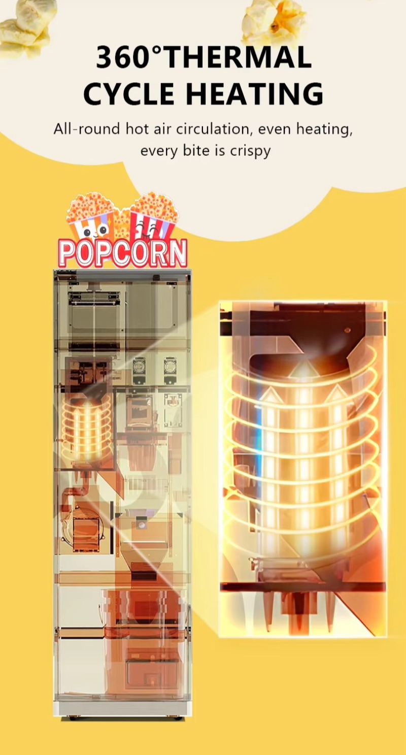 Автоматический аппарат для поп – обзор и цена Popcorn Vending Machine